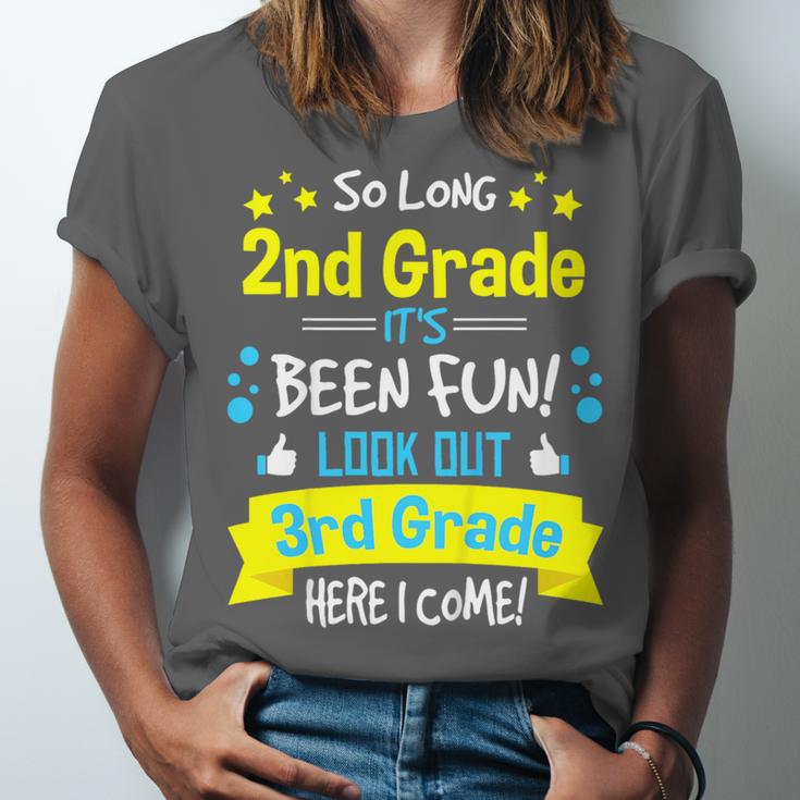 So Long 2nd Grade Here I Come 3rd Grader Graduation Unisex Jersey T-Shirt