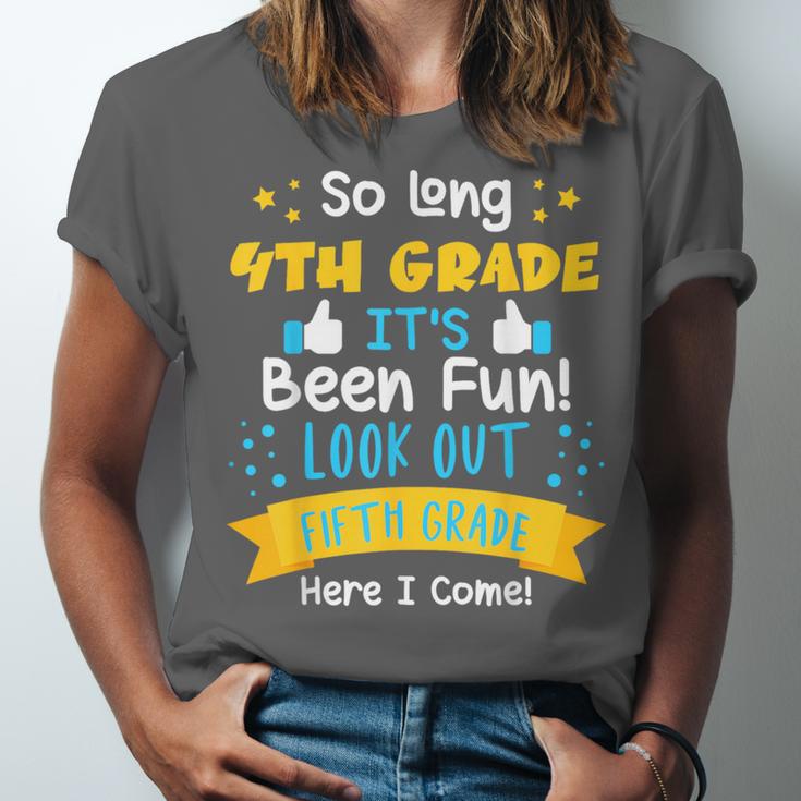 So Long 4th Grade Graduation 2025 School 5th Grade Here Come Unisex Jersey T-Shirt