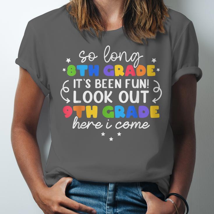 So Long 8th Grade 9th Grade Here I Come Graduation Cute Unisex Jersey T-Shirt