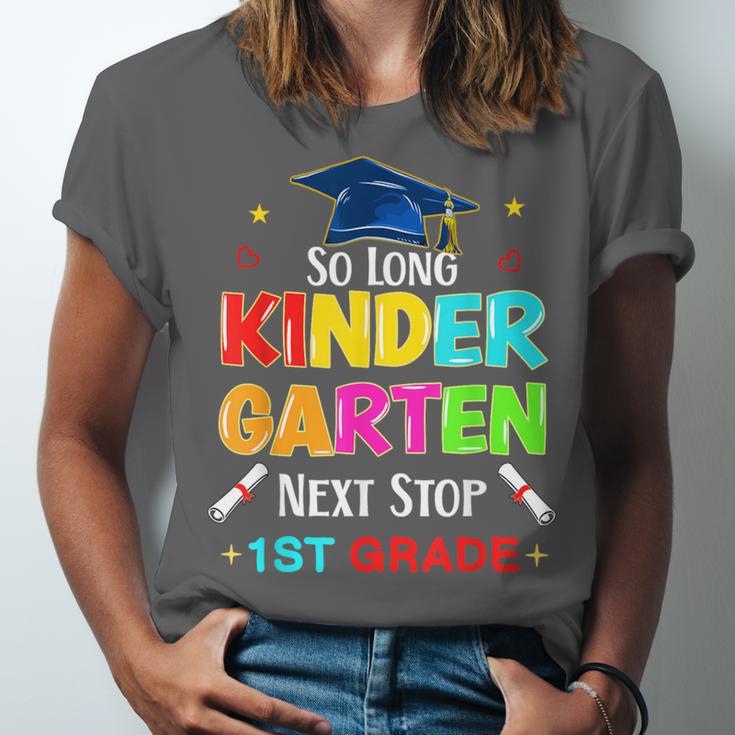 So Long Kindergarten Graduation 2025 Graduate 1st Grade Unisex Jersey T-Shirt