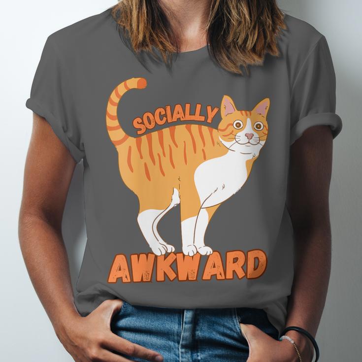 SOCIALLY AWKWARD FUNNY CAT ANTISOCIAL INTROVERT WEIRD Unisex Jersey T-Shirt SOCIALLY AWKWARD FUNNY CAT ANTISOCIAL INTROVERT WEIRD Unisex Jersey T-Shirt