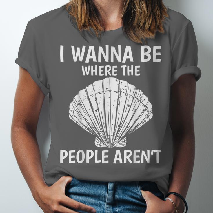 Solitude Introverts I Wanna Be Where The People Aren't Unisex Jersey T-Shirt