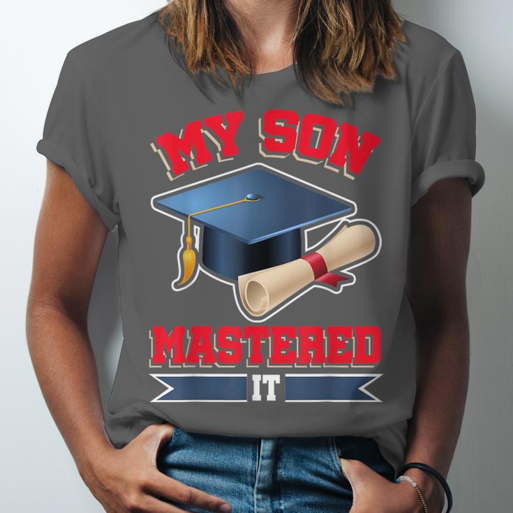 My Son Mastered It Shirt Masters Tee Graduate Graduation Unisex Jersey T-Shirt