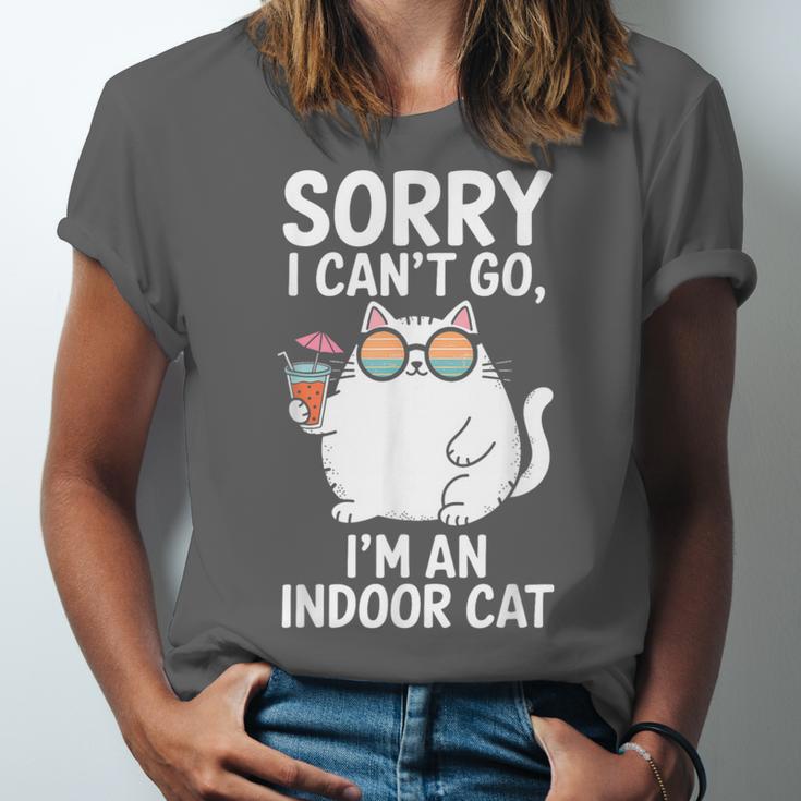Sorry I Can’t Go I’m An Indoor Cat Introvert Cat Unisex Jersey T-Shirt Sorry I Can’t Go I’m An Indoor Cat Introvert Cat Unisex Jersey T-Shirt