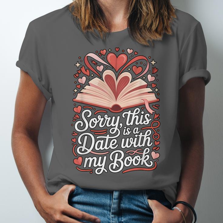 Sorry This Is a Date With My Book Valentine Unisex Jersey T-Shirt