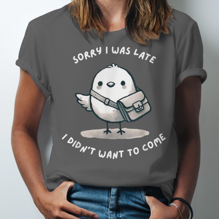 Sorry I Was Late I Didn't Want To Come Introvert Unisex Jersey T-Shirt Sorry I Was Late I Didn't Want To Come Introvert Unisex Jersey T-Shirt