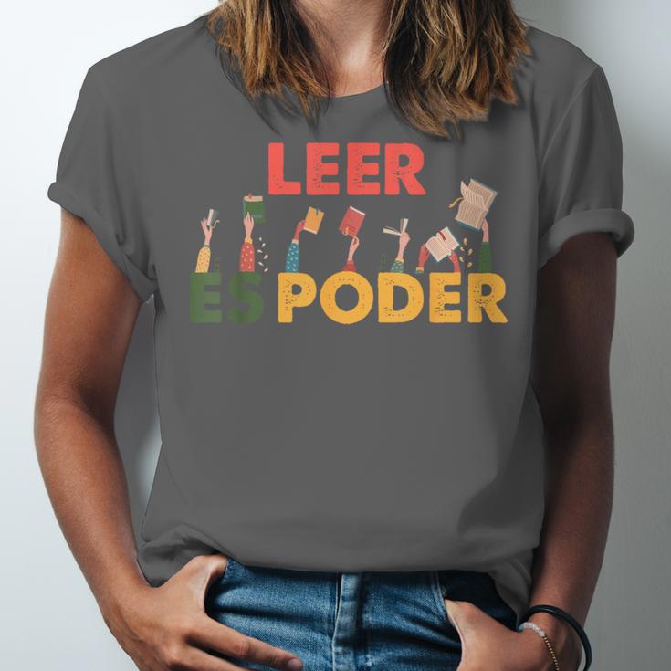 Spanish Reading Book Lover Teacher Maestra Leer Es Poder For Men Women Unisex Jersey T-Shirt Spanish Reading Book Lover Teacher Maestra Leer Es Poder For Men Women Unisex Jersey T-Shirt