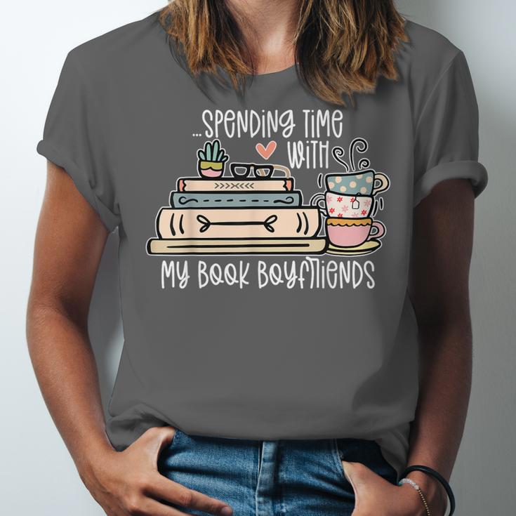 Spending Time With My Book Boyfriends Apparel Unisex Jersey T-Shirt Spending Time With My Book Boyfriends Apparel Unisex Jersey T-Shirt
