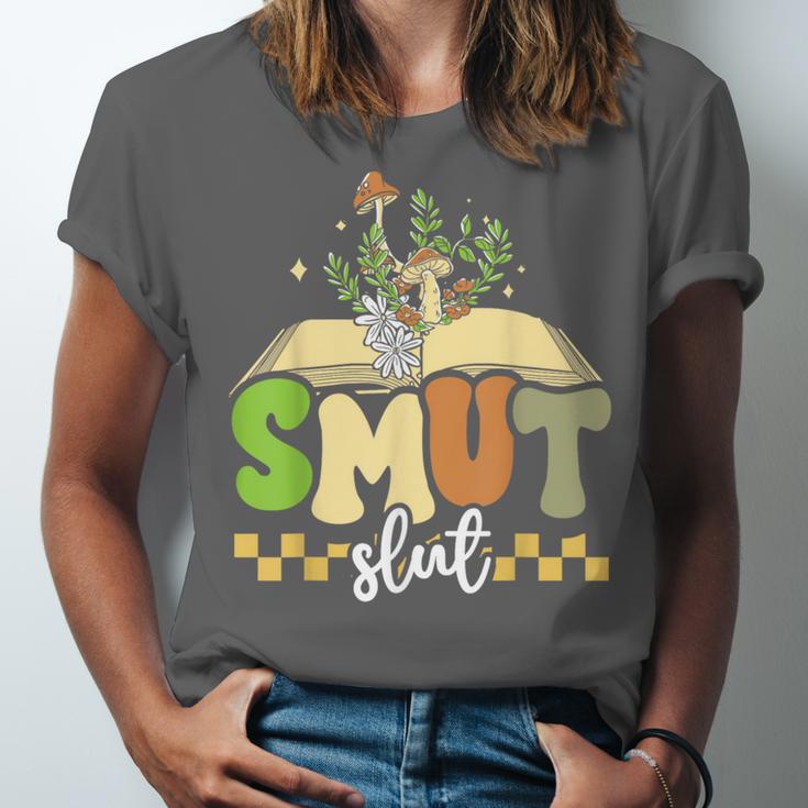 Spicy Book Lover Smut Slut Romance Reading Librarian Unisex Jersey T-Shirt