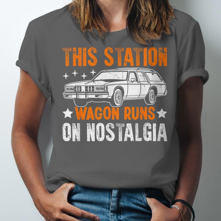 This Station Wagon Runs On Nostalgia Wagon Unisex Jersey T-Shirt