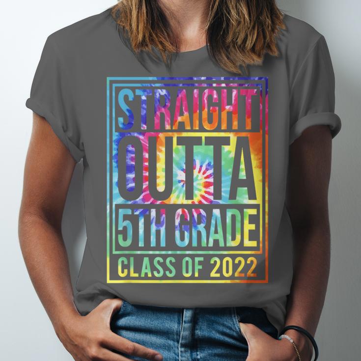 Straight Outta 5th Grade Class Of 2022 School Graduation Unisex Jersey T-Shirt