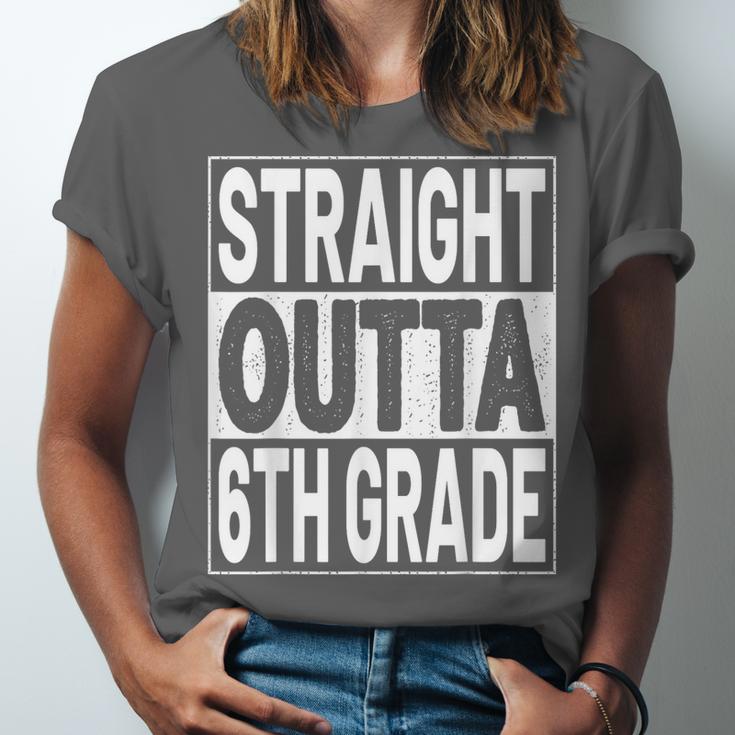 Straight Outta 6th Grade Graduation Sixth Grade Graduate Unisex Jersey T-Shirt