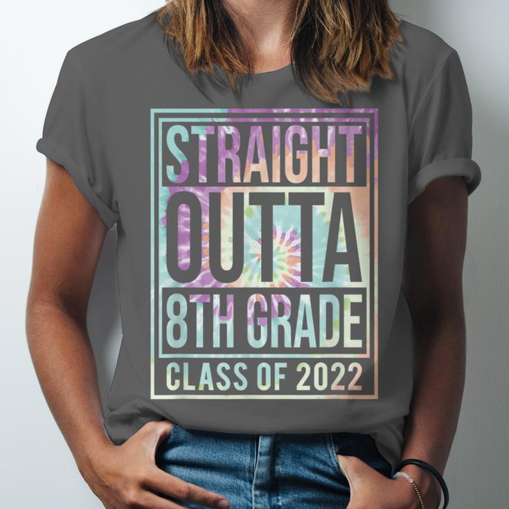 Straight Outta 8th Grade Class Of 2022 School Graduation Unisex Jersey T-Shirt