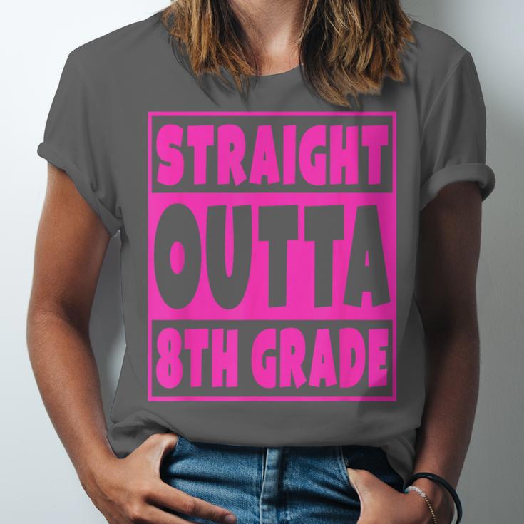Straight Outta 8th Grade Graduation Eighth Grade T-Shirt Unisex Jersey T-Shirt