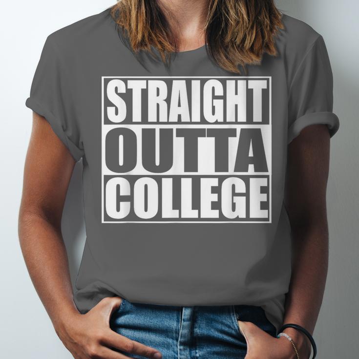 Straight Outta College Shirt College Graduation Shirt Unisex Jersey T-Shirt