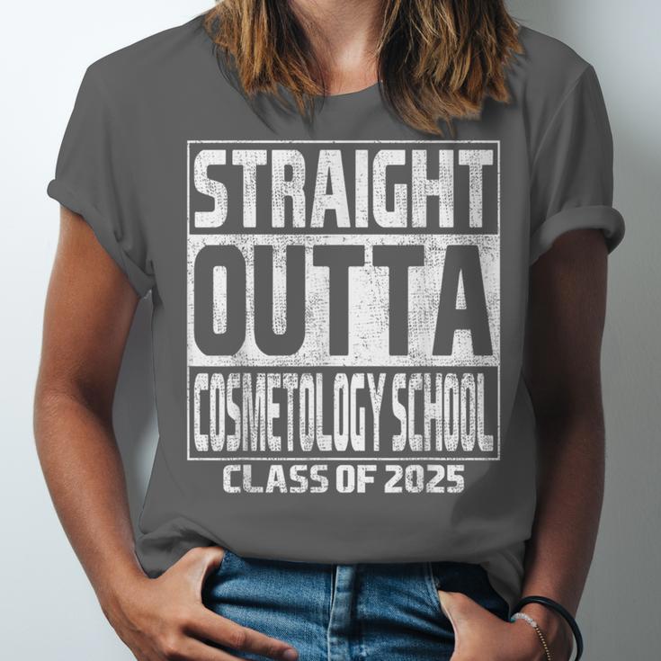 Straight Outta Cosmetology School Class Of 2025 Graduation Unisex Jersey T-Shirt