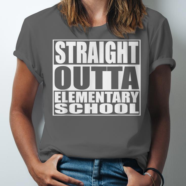 Straight Outta Elementary School Graduation Unisex Jersey T-Shirt