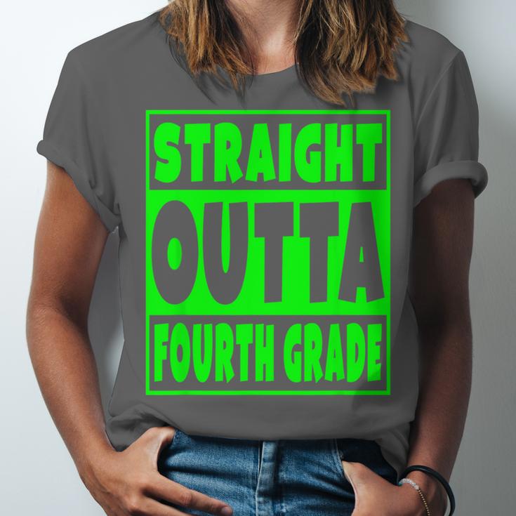 Straight Outta Fourth Grade Graduation Class Unisex Jersey T-Shirt