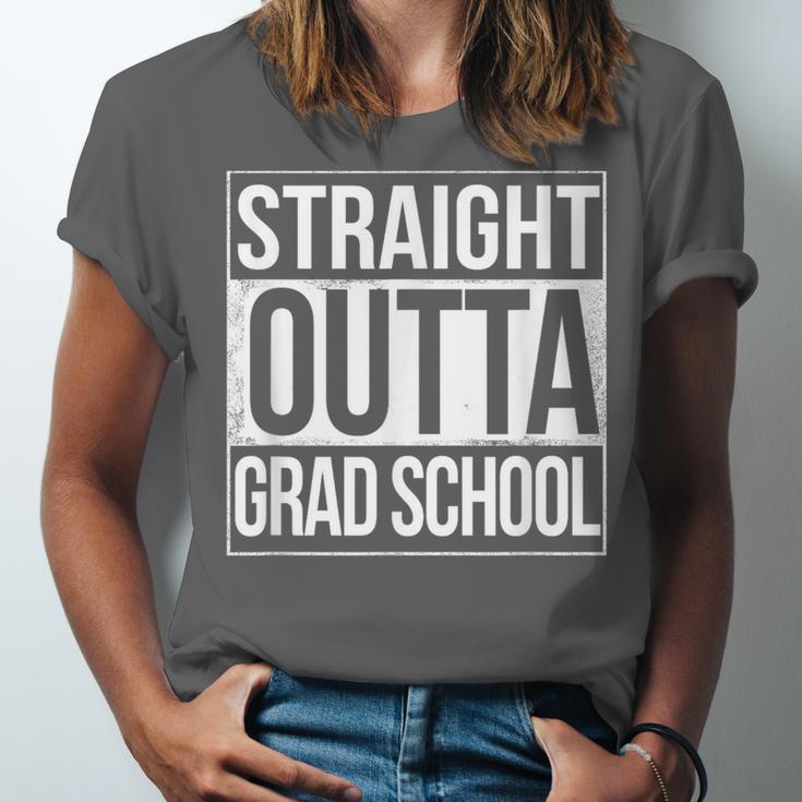 Straight Outta Grad School GraduationShirt Gift Unisex Jersey T-Shirt