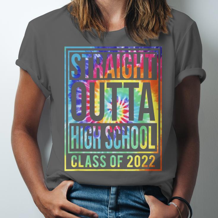 Straight Outta High School Class Of 2022 Graduation Unisex Jersey T-Shirt