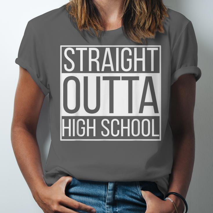 Straight Outta High School Senior Graduation Unisex Jersey T-Shirt