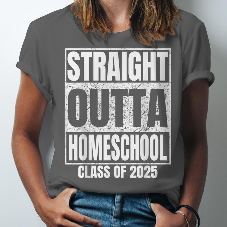 Straight Outta Homeschool Class 2025 Boys Kids Graduation Unisex Jersey T-Shirt