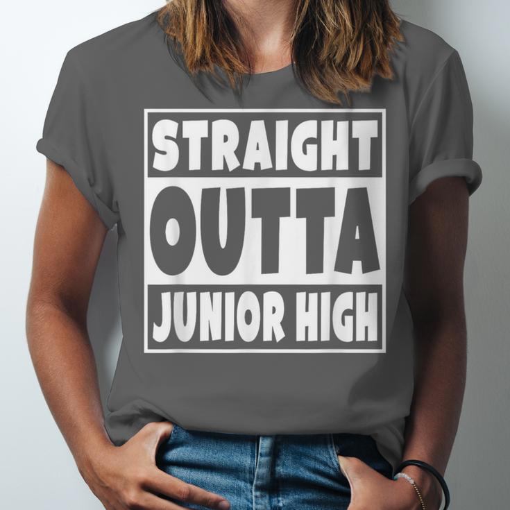 Straight Outta Junior High 8th Grade Graduation Unisex Jersey T-Shirt