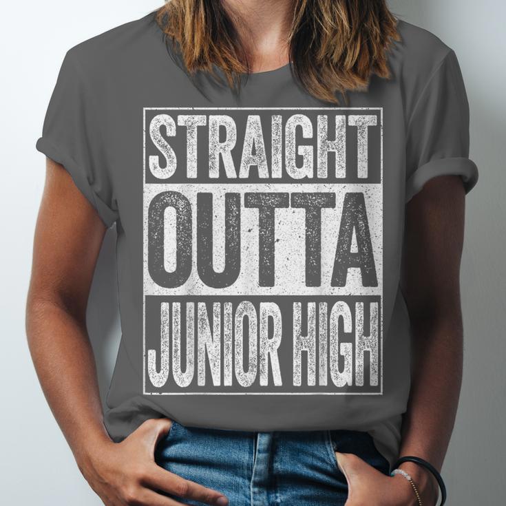 Straight Outta Junior High Shirt Graduation Unisex Jersey T-Shirt