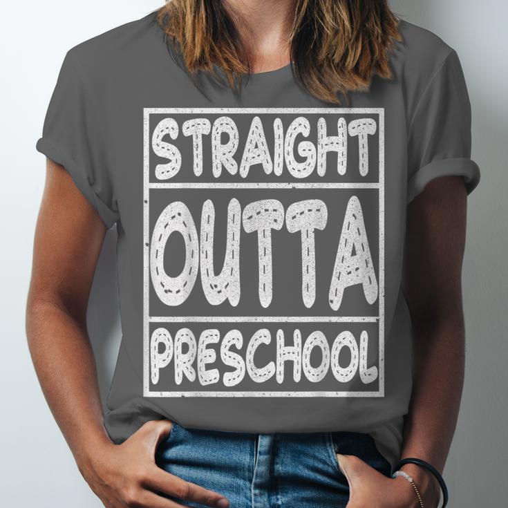 Straight Outta Preschool Shirt Graduation Idea Unisex Jersey T-Shirt