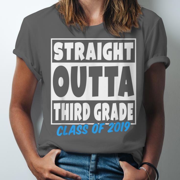 Straight Outta Third Grade Class Of 2019 Graduation Unisex Jersey T-Shirt