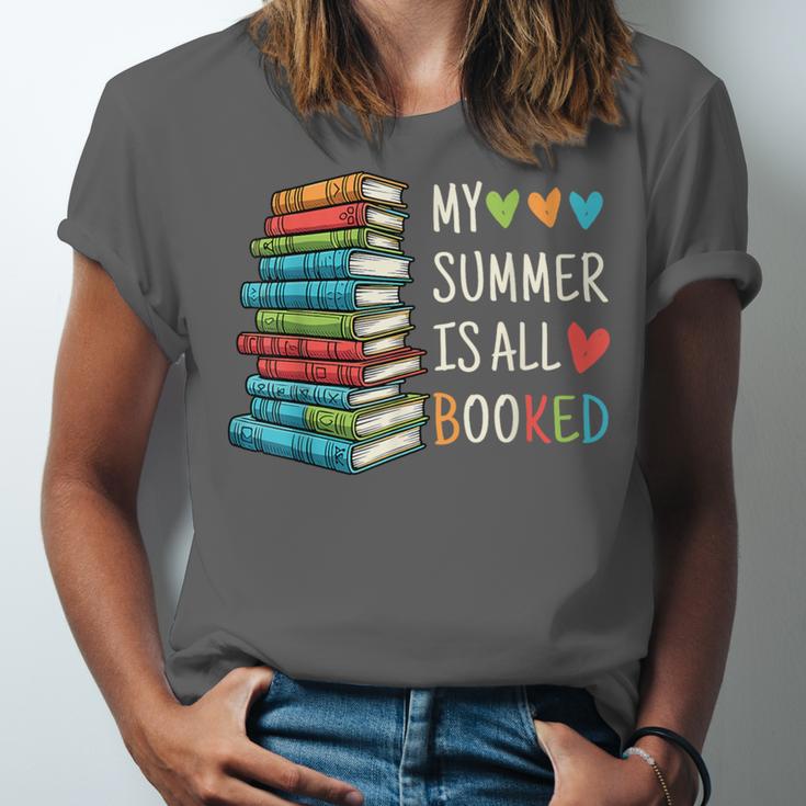 My Summer Is All Booked Book Reading Book Lover Unisex Jersey T-Shirt