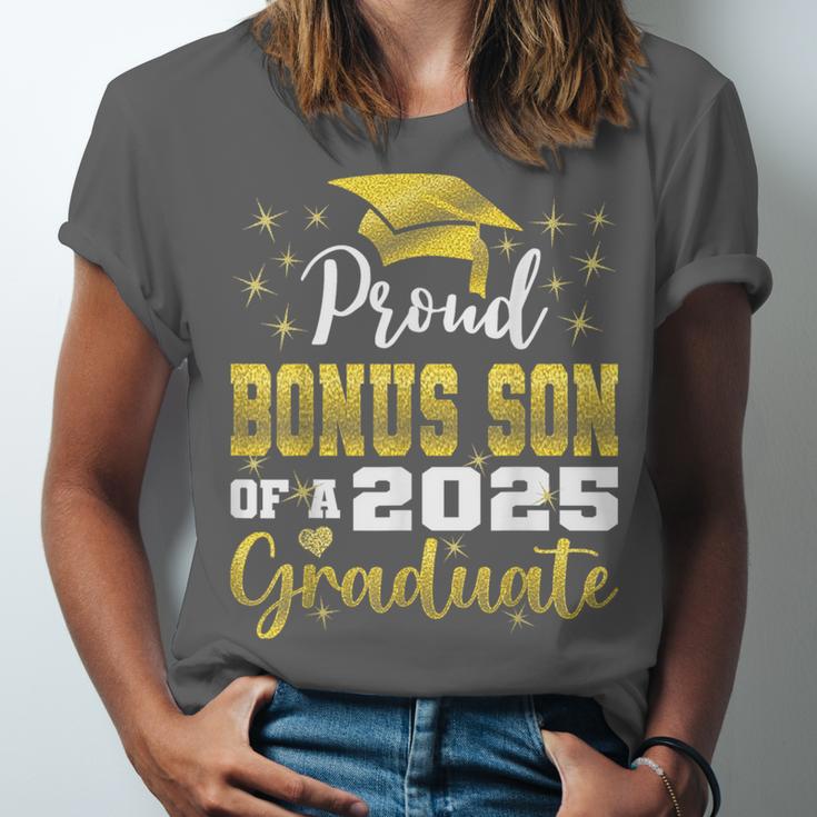 Super Proud Bonus Son Of 2025 Graduate Graduation Family Unisex Jersey T-Shirt