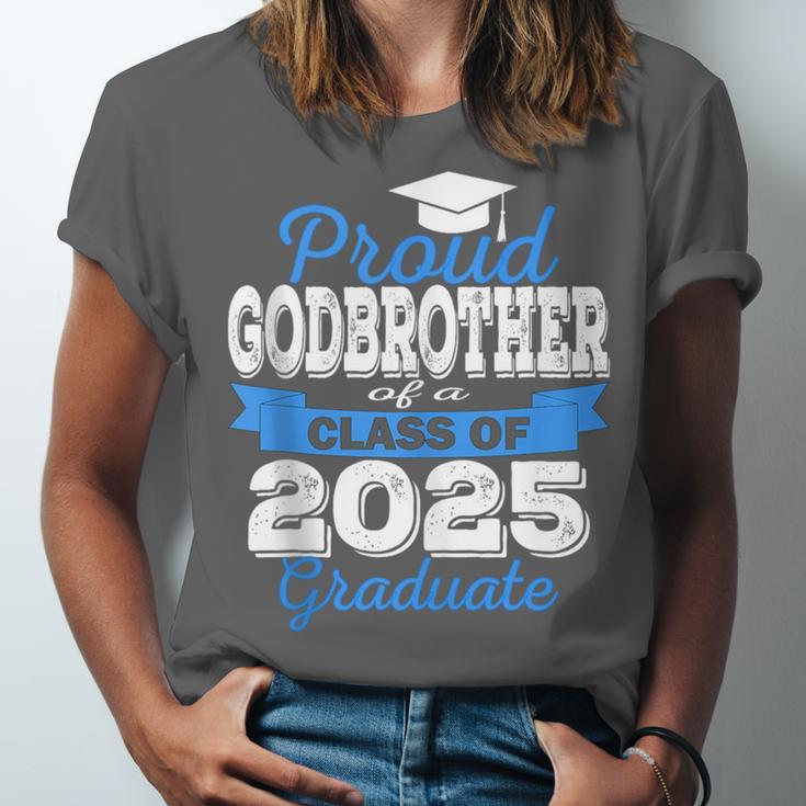 Super Proud Godbrother Of 2025 Graduate Graduation Family Unisex Jersey T-Shirt