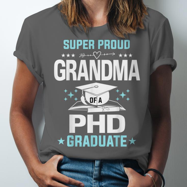Super Proud Grandma Of A PHD Graduate Senior Graduation Unisex Jersey T-Shirt