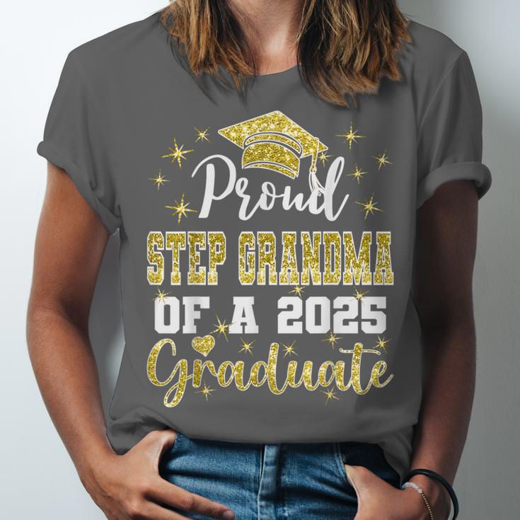 Super Proud Step Grandma Of 2025 Graduate Graduation Family Unisex Jersey T-Shirt
