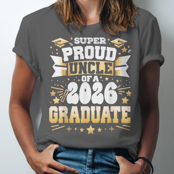 Super Proud Uncle Of A Class Of 2026 Graduate Graduation Unisex Jersey T-Shirt