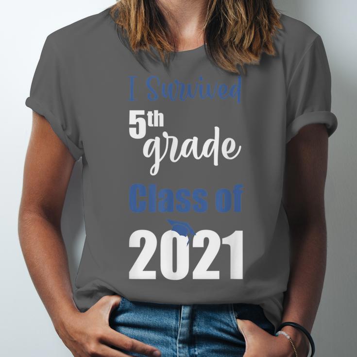 I Survived 5th Grade Class Of 2021 Quarantined Graduation 2 Unisex Jersey T-Shirt
