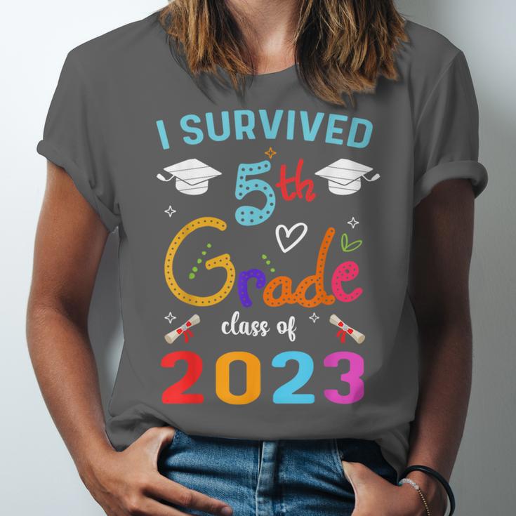 I Survived 5th Grade Graduation Class 2023 Elementary Unisex Jersey T-Shirt