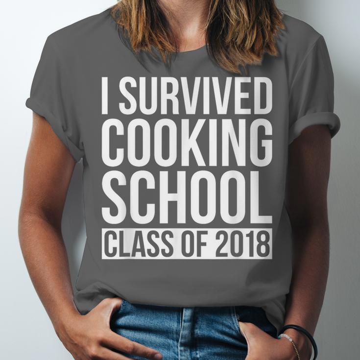 I Survived Cooking School Class Of 2018 Graduation Unisex Jersey T-Shirt
