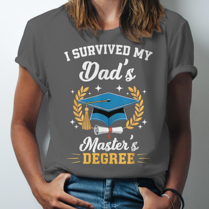 I Survived My Dad's Master's Degree Graduation Unisex Jersey T-Shirt