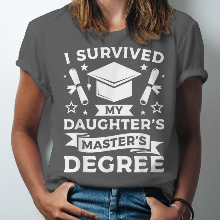 I Survived My Daughter's Master's Degree Graduation Unisex Jersey T-Shirt