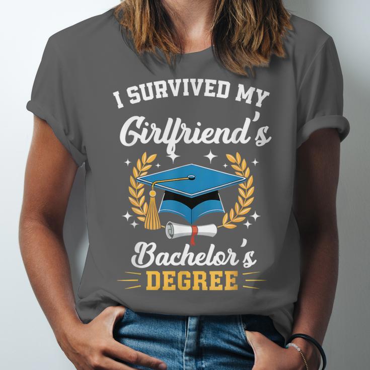 I Survived My Girlfriend's Bachelor's Degree Graduation Unisex Jersey T-Shirt