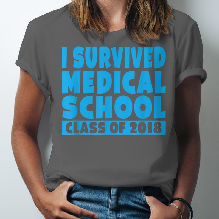 I Survived Medical School Class Of 2018 Graduation Unisex Jersey T-Shirt