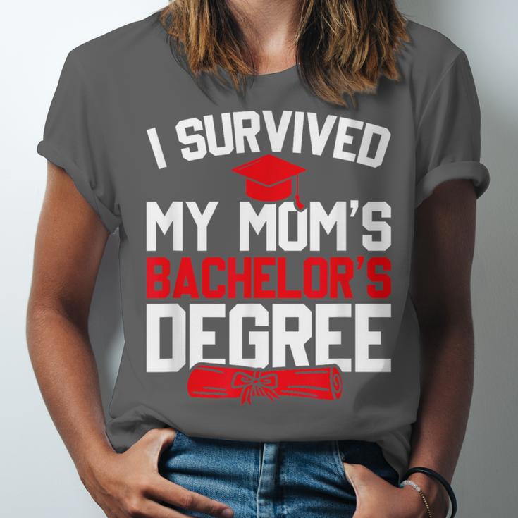 I Survived My Mom's Bachelor's Degree Graduation Unisex Jersey T-Shirt