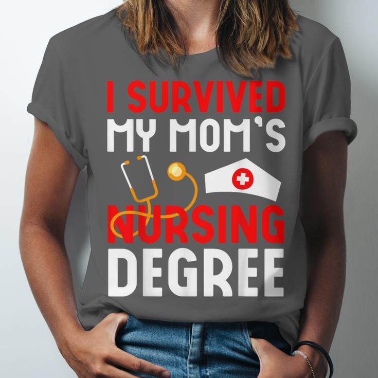 I Survived My Mom's Nursing Degree Graduation Day 2026 Unisex Jersey T-Shirt