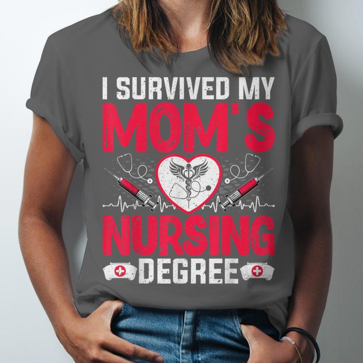 I Survived My Mom’s Nursing Degree Nurse Nursing Graduation Unisex Jersey T-Shirt