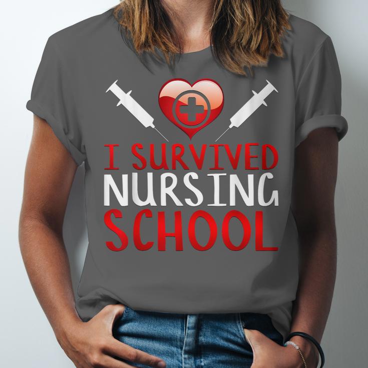 I Survived Nursing School Graduation Cool Unisex Jersey T-Shirt