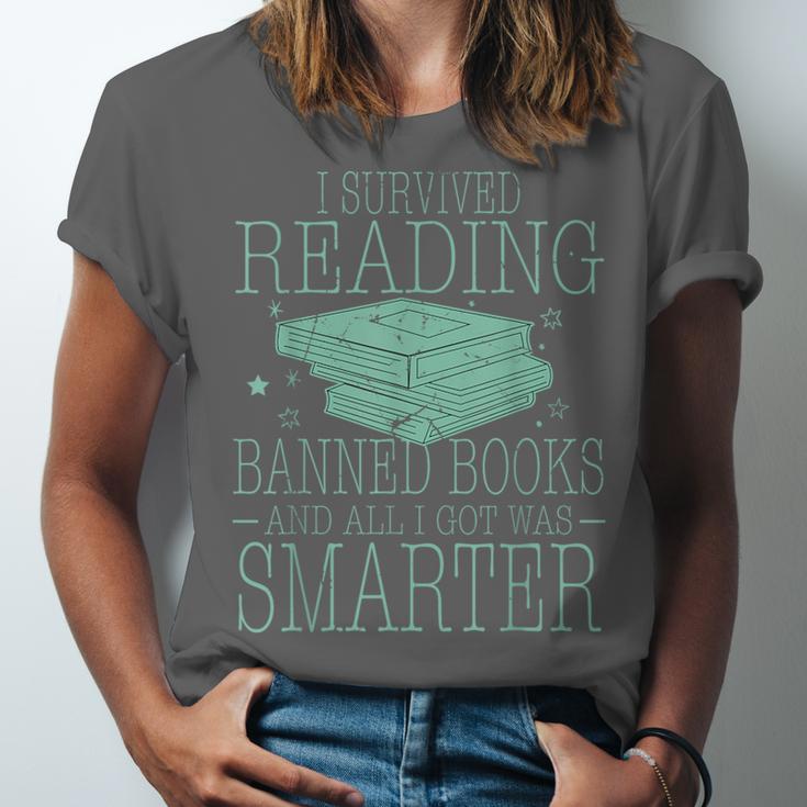 I Survived Reading Banned Books And All I Got Was Sma Unisex Jersey T-Shirt
