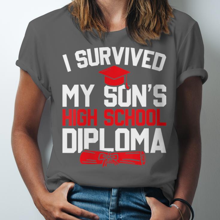 I Survived My Son's High School Diploma Graduation Unisex Jersey T-Shirt