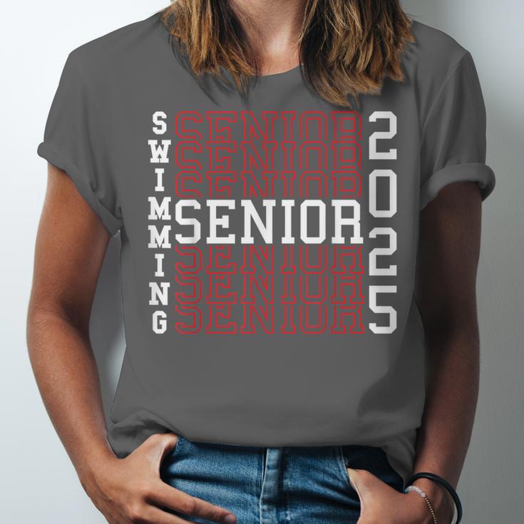 Swimming Senior Night Swimming Senior 2025 Graduation 40 Unisex Jersey T-Shirt